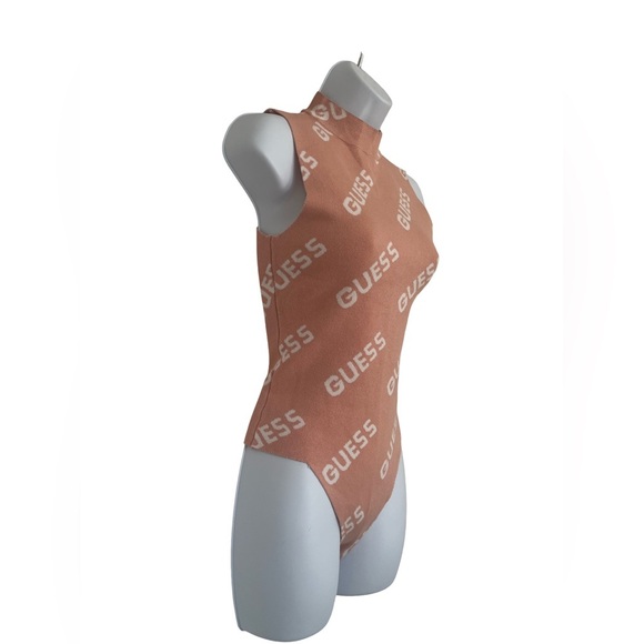 Guess Logo Bodysuit in Pink and White Size: M. Great Condition. - Picture 2 of 7